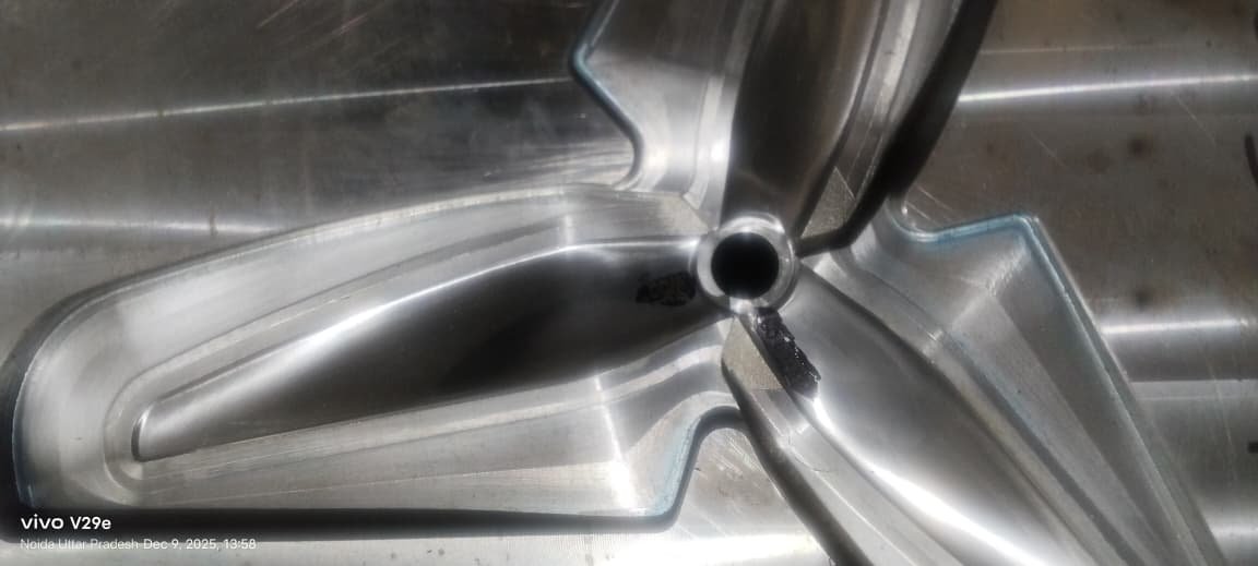 Mold cavity, propeller blade impression