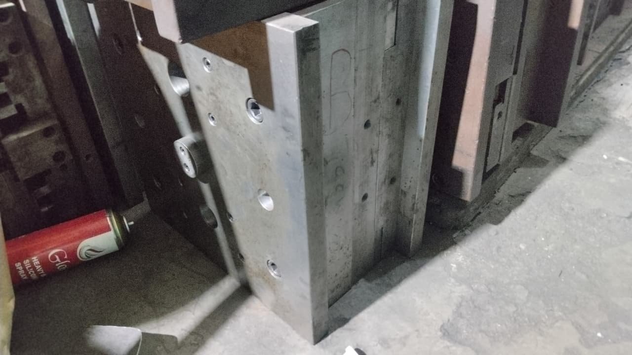 Mold tooling block being prepared